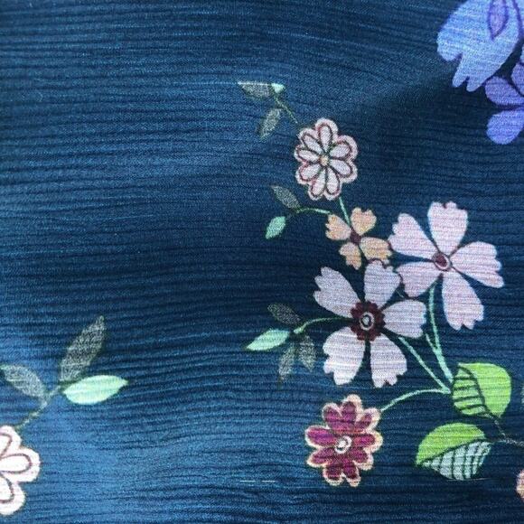 Johnny Was Jade Silk Wynonna Floral Top xs - Picture 7 of 8